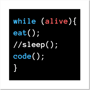 Eat Sleep Code | Programmierer | Web-Entwickler | Hacker Posters and Art